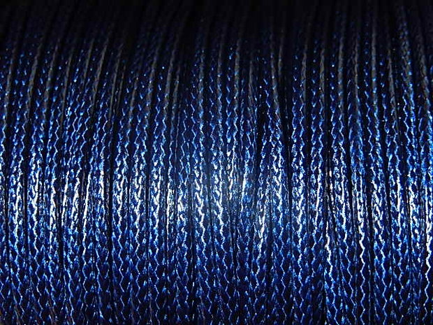 DRW405X020 Waxkoord 1 m gewaxed polyester koord 2 mm dik middernachtsblauw