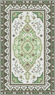 Borduurpakket Vloerkleed groen/bruin 144x246mm