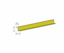 Z-profiel messing 2,0/1,15 mm 1m lang